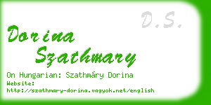 dorina szathmary business card