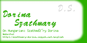 dorina szathmary business card
